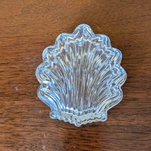 Vintage Gorham Clear Shell Trinket Box Full Lead Crystal